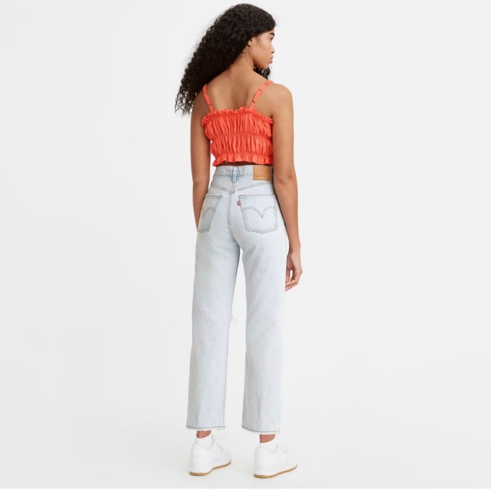 Levi's Premium Ribcage Straight Ankle Women's 31x27" Jeans Ojai Up Light Blue